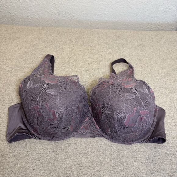 Torrid Bra Purple Lace Lined Underwire Convertible Romantic Lingerie 44DD - Picture 1 of 9
